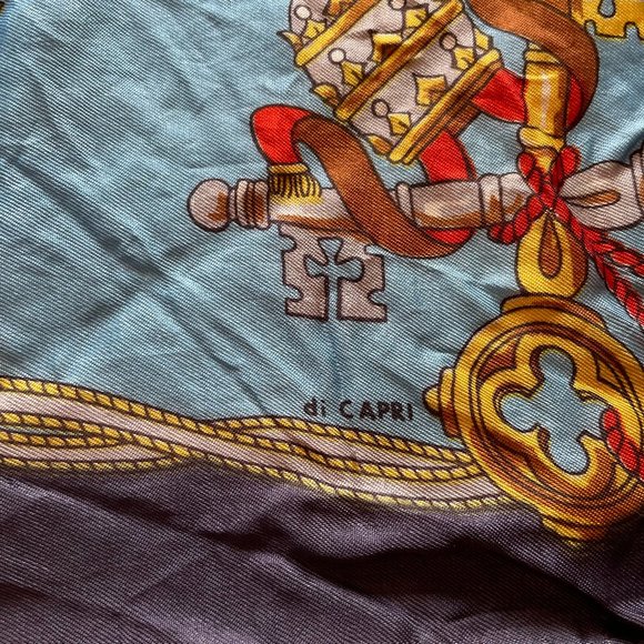 Vintage Santo Anno 1975 Vatican Italy Souvenir Scarf - Picture 3 of 7